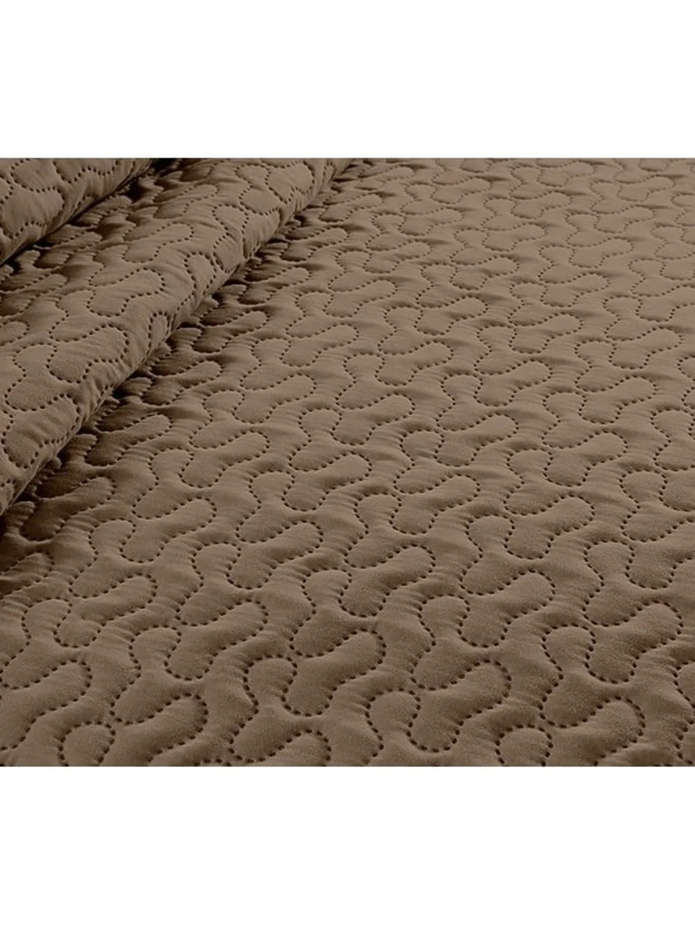 Reversible Quilted oversized king 3 piece Brown and Cream Bedspread Set